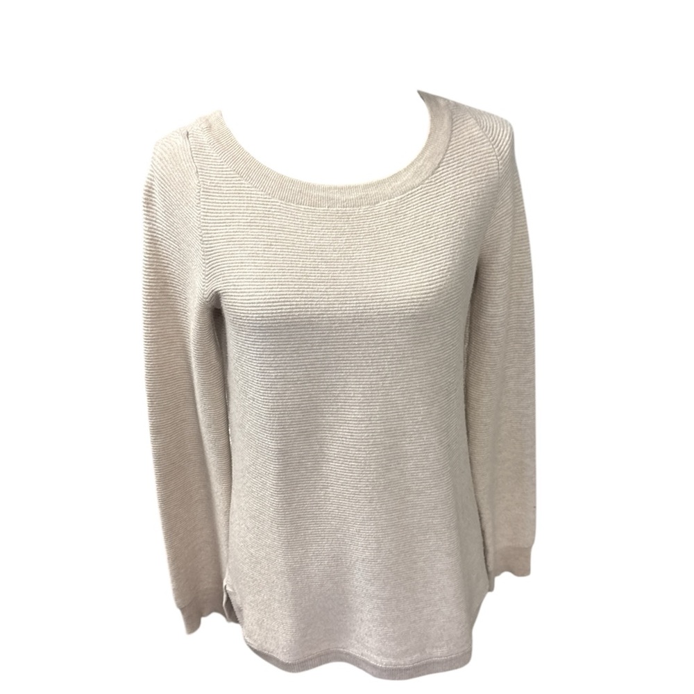 Cyrus Ivory Ribbed Knit Top